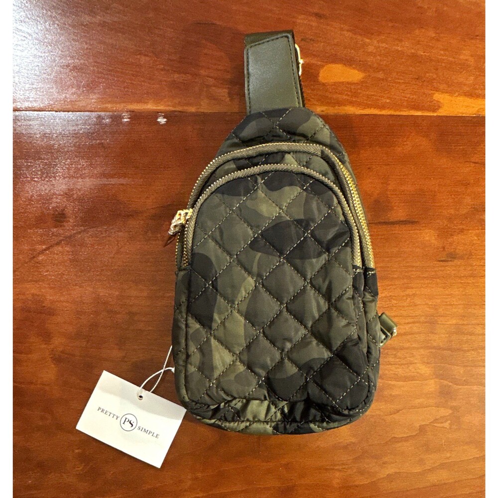 NWT Pretty Simple Pinelope Puffer Bum Bag  Camo